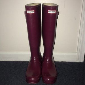 Magenta Hunter Boots ~ Size 9